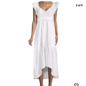 💥Betsey Johnson white textured midi dress